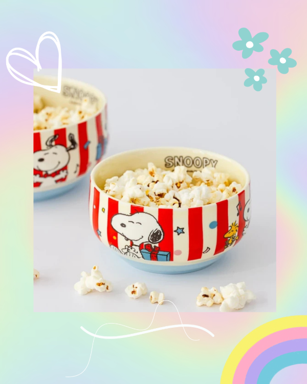 Producto - Bowl Cerámica Snoopy Franjas Rojas - 0
