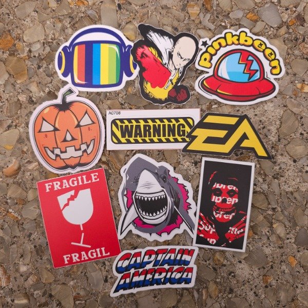 Producto - PACK DEL DIA 10 STICKERS 7CM