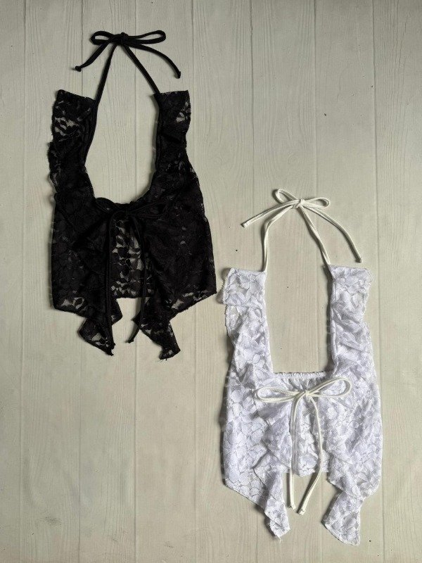 Producto - [5544] Top p/atar full volados encaje