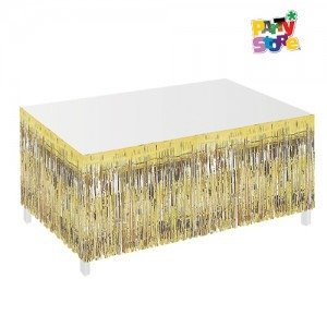 Producto - DECORACION DE MESA LLUVIA DORADA 240x75cm
