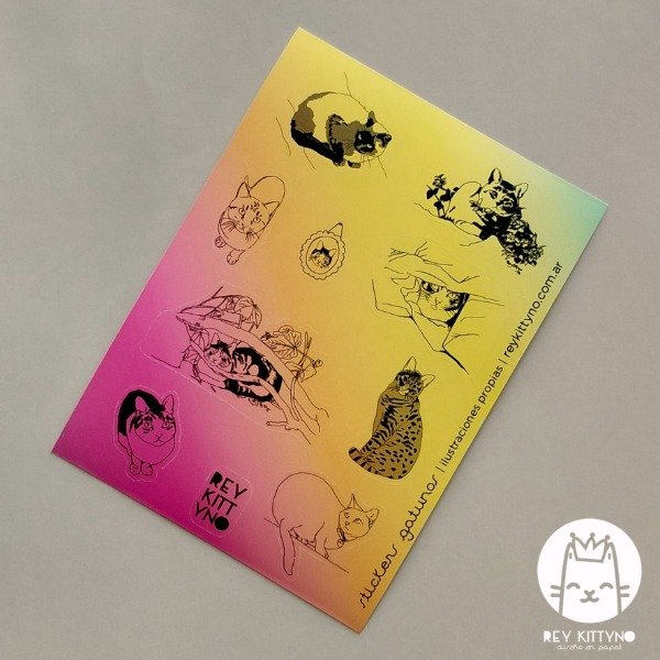 Producto - Sticker gatuno
