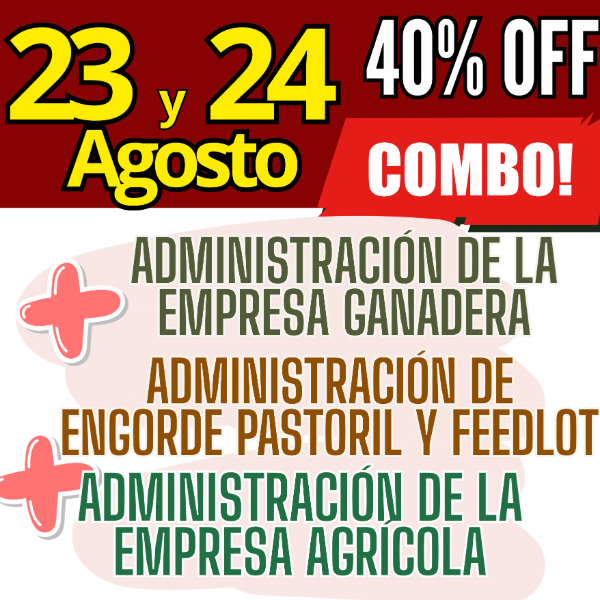 Producto - COMBO 3 CURSOS: Admin Ganadera + Engorde Pastoril y Feedlot + Admin Agrícola