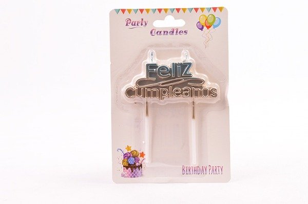 Producto - VELA FELIZ CUMPLEAÑOS 3D  CELESTE