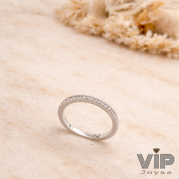 Producto - Anillo Sinfín Cubics Blancos Plata 925