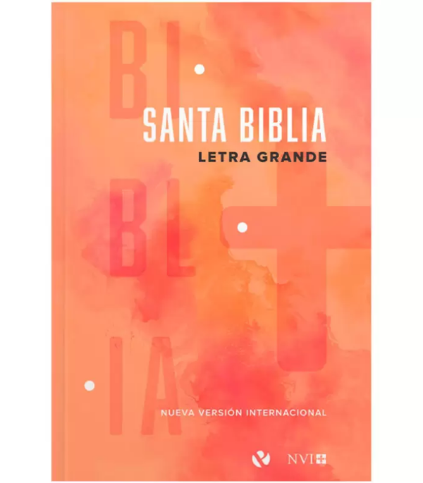 Producto - BIBLIA LETRA GRANDE NVI 2022 TAPA RÚSTICA NARANJA