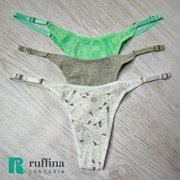 Producto - Pack x3 colaless regulables de algodón VINTAGE - Art. 4480