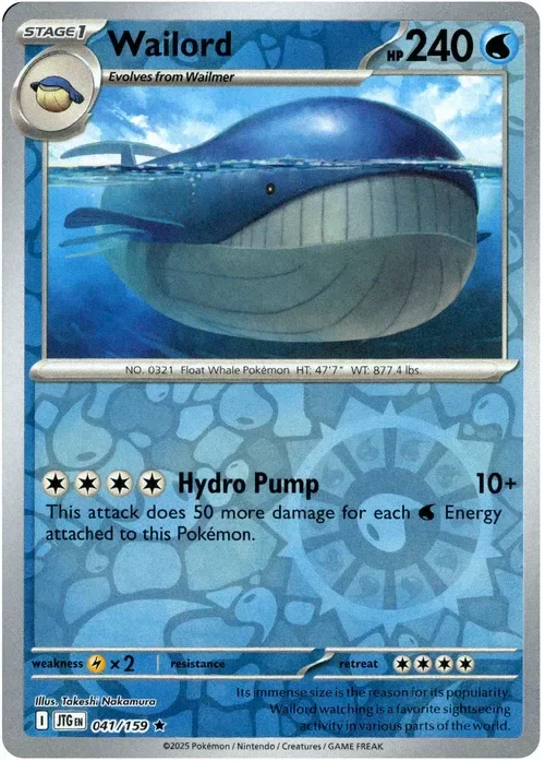 Producto - Wailord - 041/159 - Journey Together - Reverse Holo