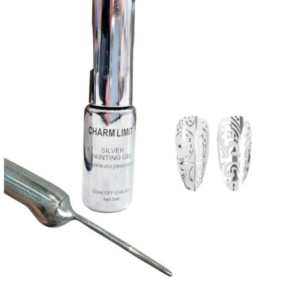 Producto - Semipermanente Liner cromo plateado Charm Limit x 10ml