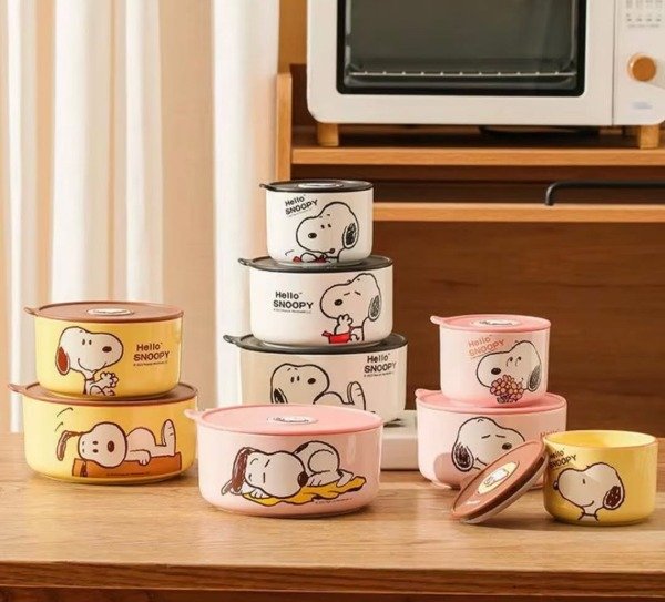 Producto - Set 3 bowls Snoopy Cerámica