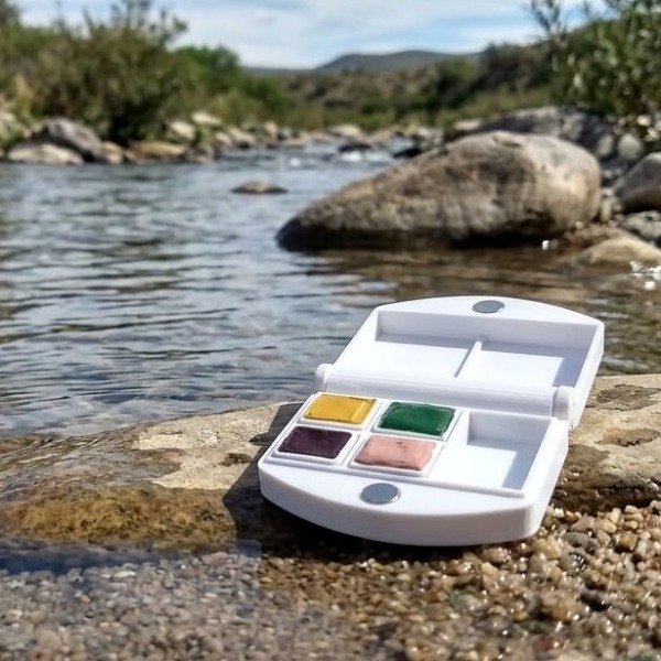 Producto - Acuarelas cerámicas en estuche Colores del Río - 3