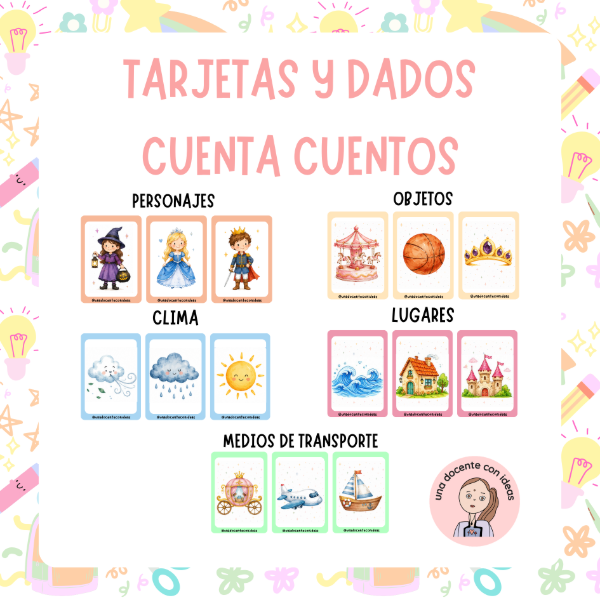 Producto - TARJETAS Y DADOS CUENTA CUENTOS