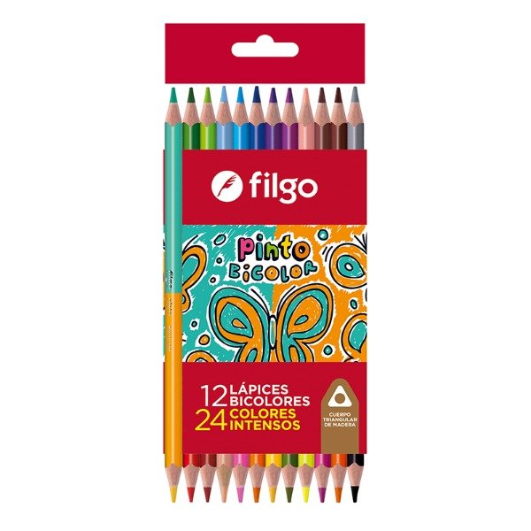 Producto - Lapiz de Colores FILGO BICOLOR X 12  # 24 colores