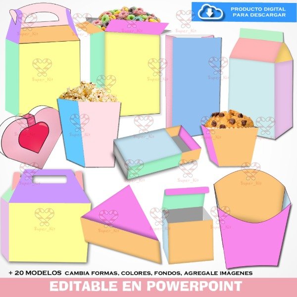 Producto - Moldes de Cajas Mega Pack Editable