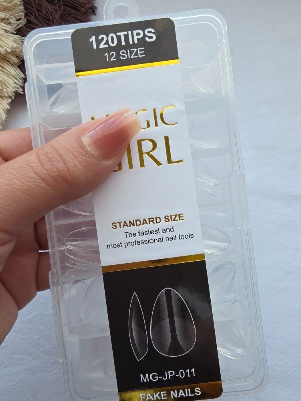Producto - Tips soft gel almendra 120pcs Diseño natural MG-JP-011