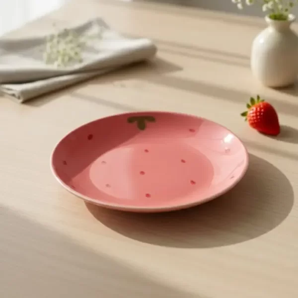 Producto - Plato de Porcelana Frutilla 19.5 cm