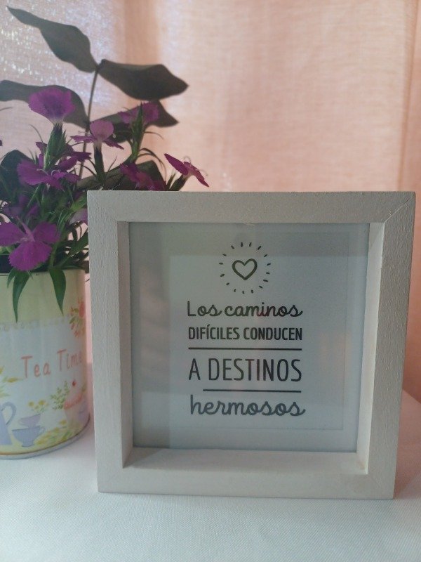 Producto - Cuadritos con frases porta fotos WHITE