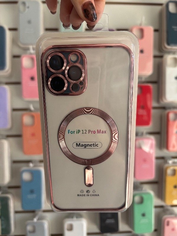 Producto - Case MagSafe metalizada rosa iph 12-12 pro