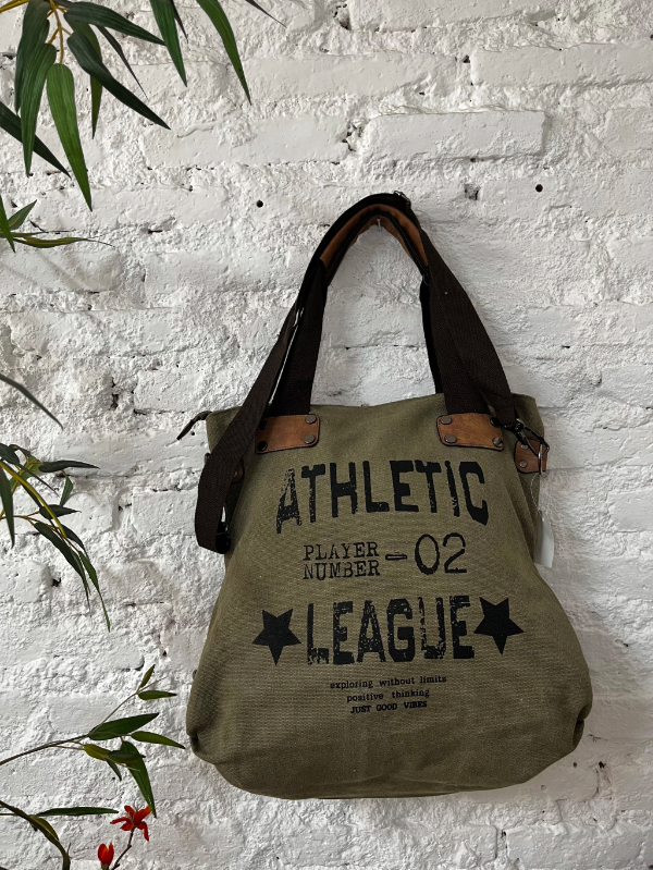 Producto - Bolso lona vintage Athletic Verde Militar