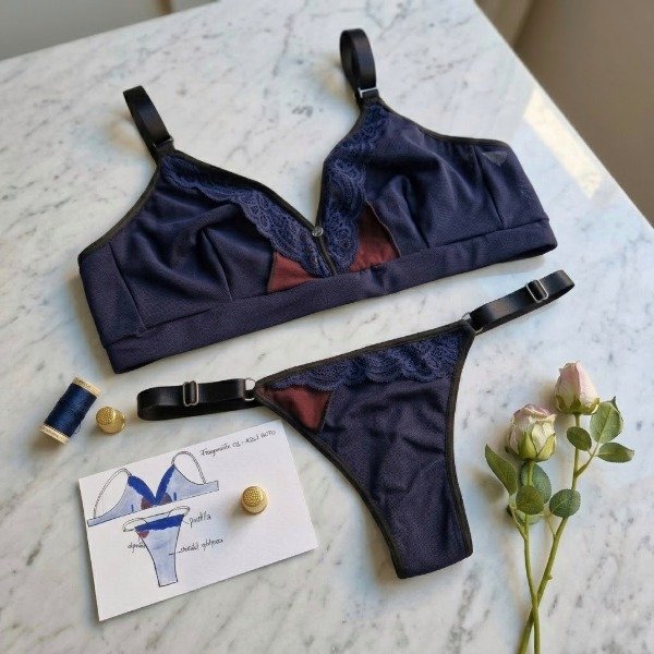 Producto - Conjunto Fragmento 01- "Azul Roto" - talle 85 al 130