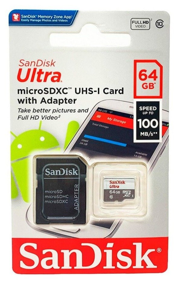 Producto - Micro SD Sandisk Ultra 64GB
