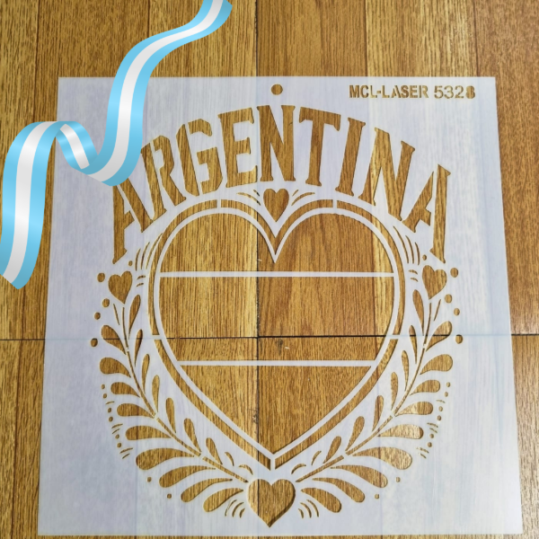 Producto - St 5331 de 25x25 cm Stencil frase y flores