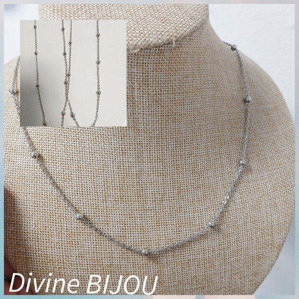 Producto - Collar bolitas acero