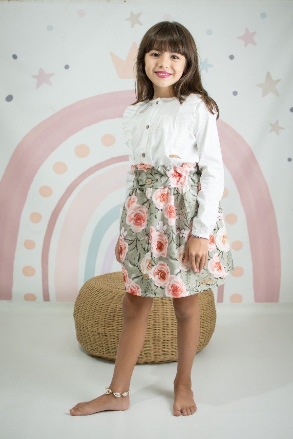 Producto - POLLERA ZAIRA FL0READA