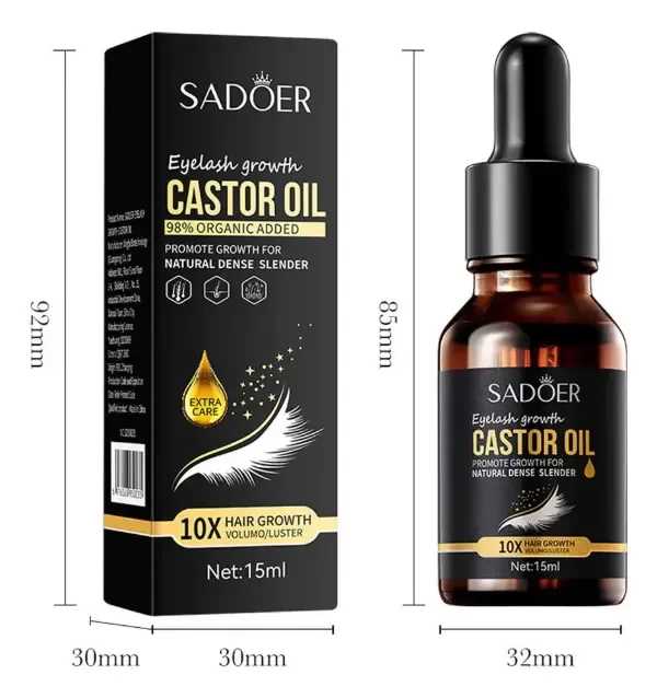 Producto - Aceite de Ricino Nutricion - Crecimiento de Pestañas - Sadoer