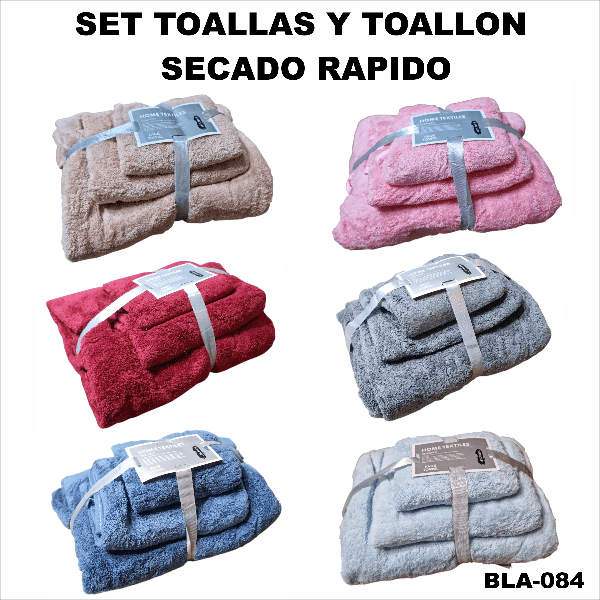 Producto - SET TOALLON DE SECADO RAPIDO PIEL DE DURAZNO