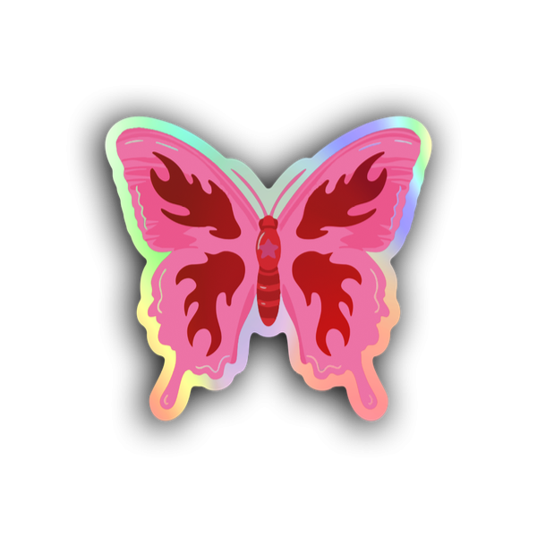 Producto - Mariposa Rosa Holográfica