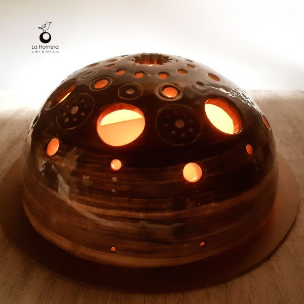 Producto - Fanal para velas con base de madera - 4