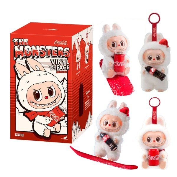 Producto - Peluche Felpa Llavero Colección Labubu Edición CocaCola Kawaii