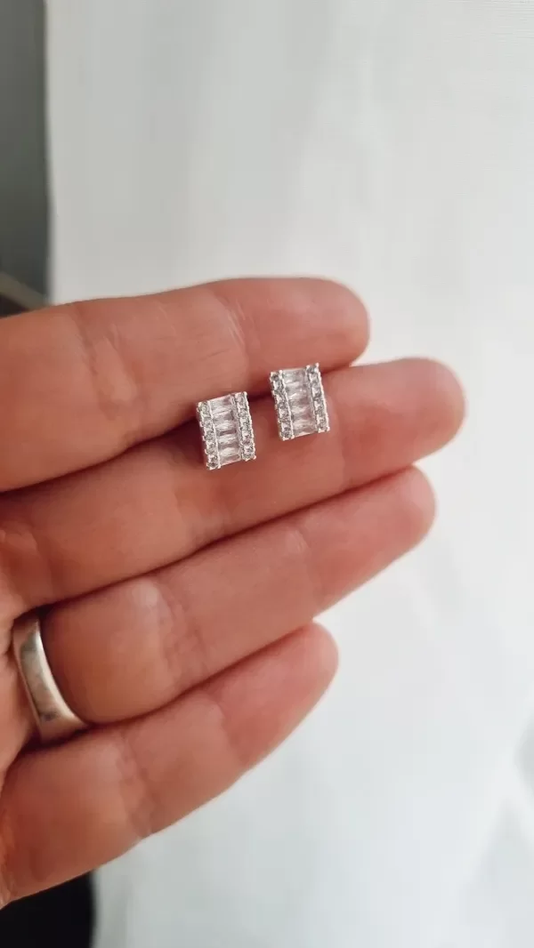 Producto - Aro italiano tipo baguet plata 925