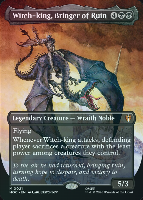 Producto - Witch-king, Bringer of Ruin #21 Borderless Foil  The Hobbit Commander