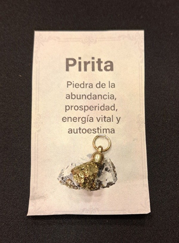 Producto - Dije de piedra rústica Pirita