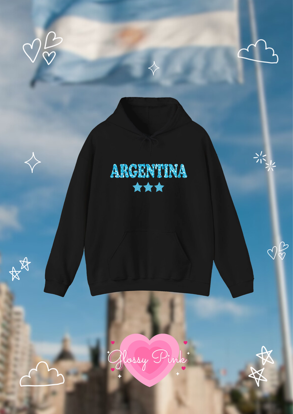 Canguro Argentina Estrellas glitter frizado