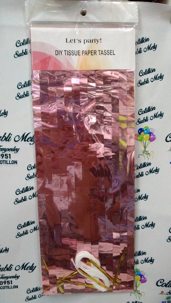 Producto - GUIRNALDA BORLAS METALIZADA 8 X 36 ROSA GOLD