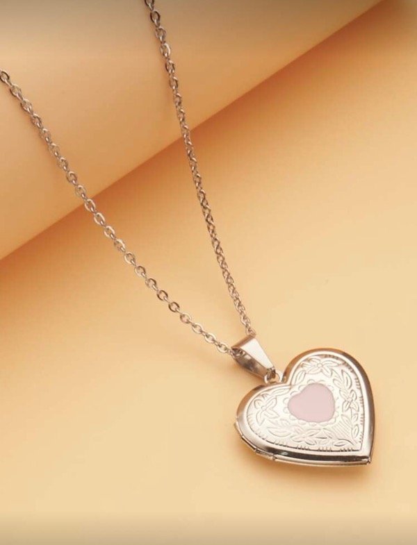 Producto - Relicario corazon rosa