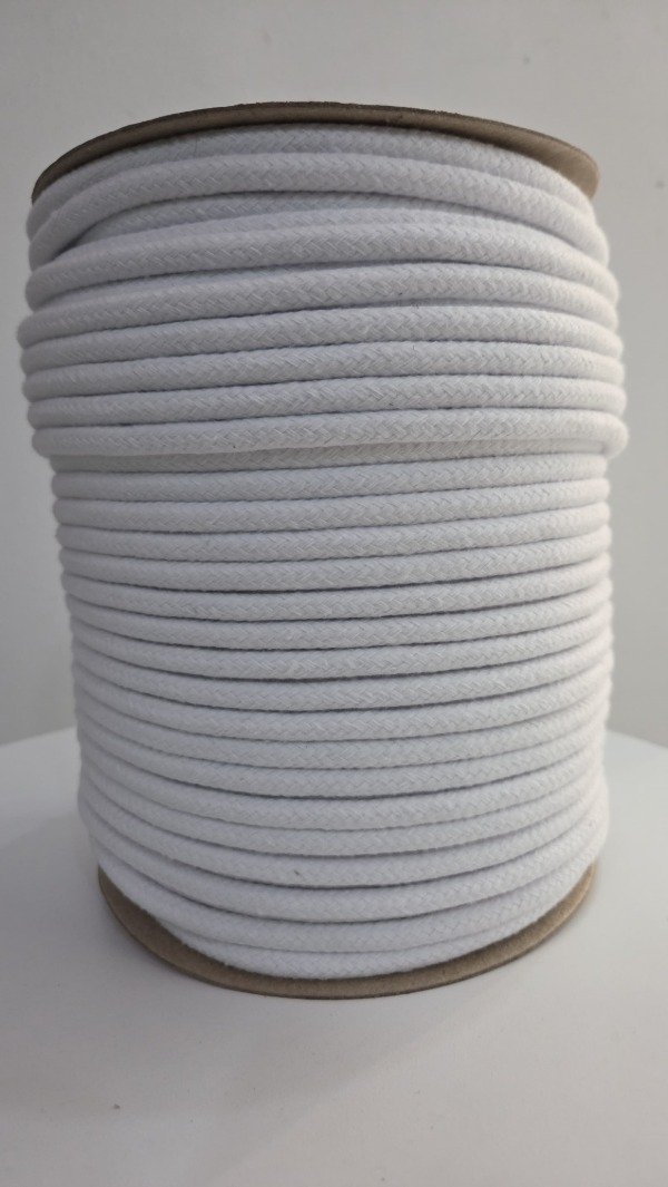 Producto - Cordón algodón trenzado 7mm BLANCO