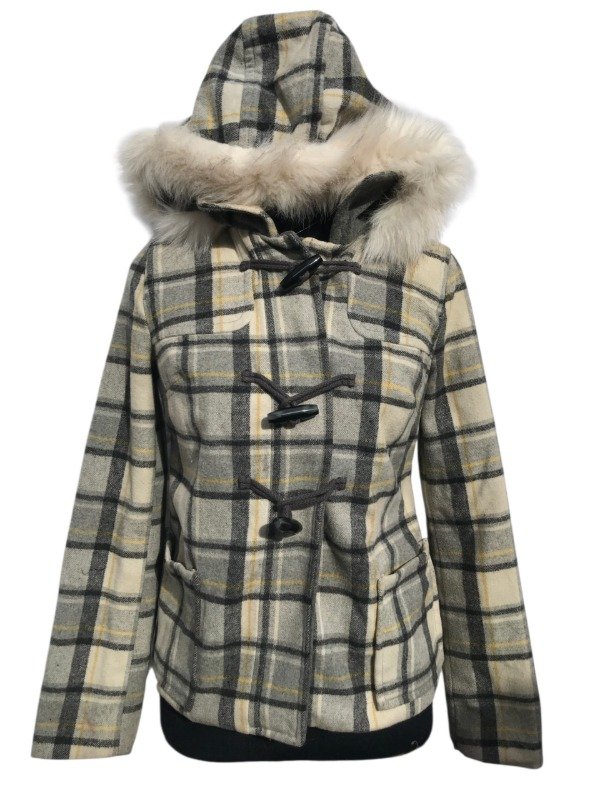 Producto - Fur tartan peacoat jacket OLD NAVY