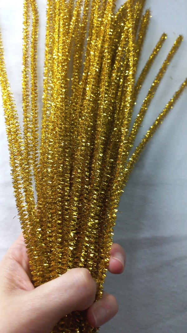 Producto - PACK DE LIMPIAPIPAS METALIZADOS COLOR DORADO POR 38 UNIDADES