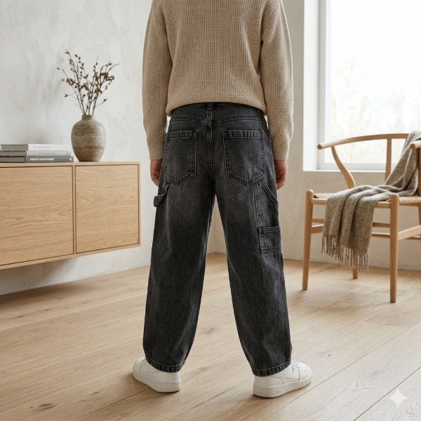 Producto - Jean Cargo Wide Leg Negro (JEA-02)