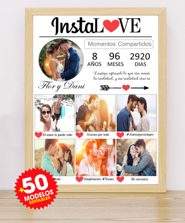 Producto - Plantillas Cuadros Spotify Laminas Imprimibles Editable San Valentín Pizarra