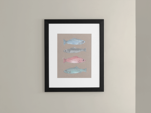 Producto - peces de colores pastel