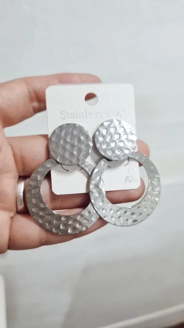 Producto - Aros colgantes doble circulo chapon Aq