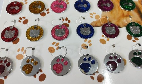 Producto - Medalla huella con brillo x 12