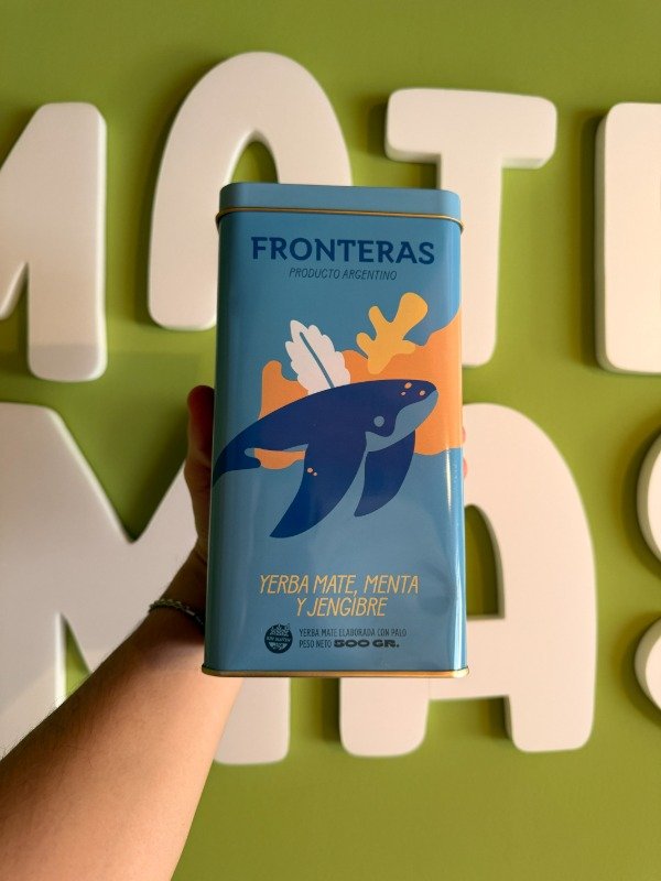 Producto - Lata Fronteras Yerba Mate Menta y Jengibre 500gr