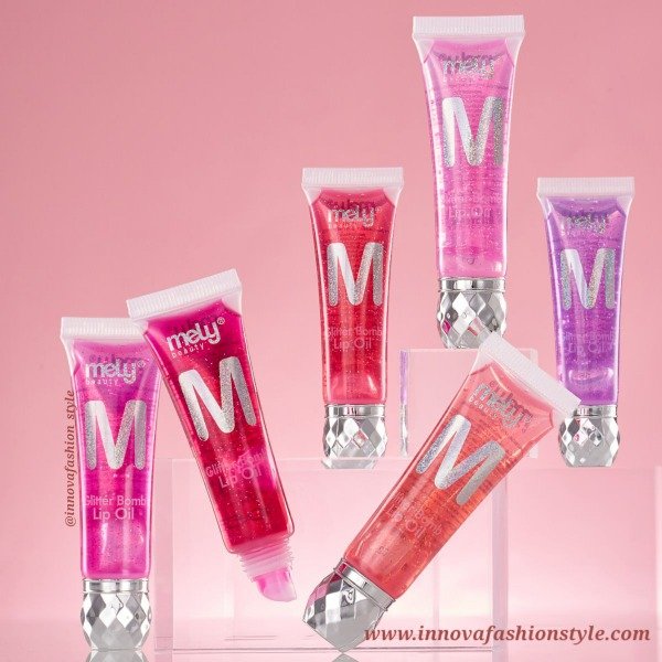Producto - Lip Oil Glitter Bomb - MELY (Efecto Espejo y Nutrición)