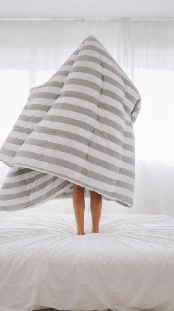 Producto - Edredon rayas Gris