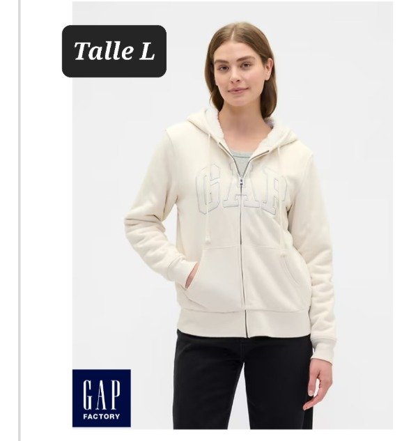 Producto - Campera gap con corderito talle L manteca